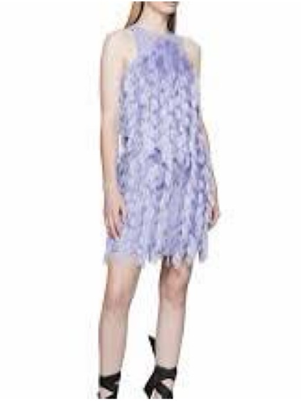 GANNI Persian Violet Fringe Top and Skirt Set